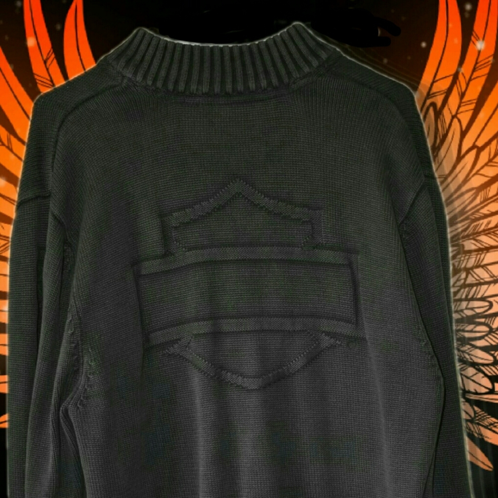 SOLD ON MERC. Harley-Davidson Knitted Sweater - Picture 6 of 7